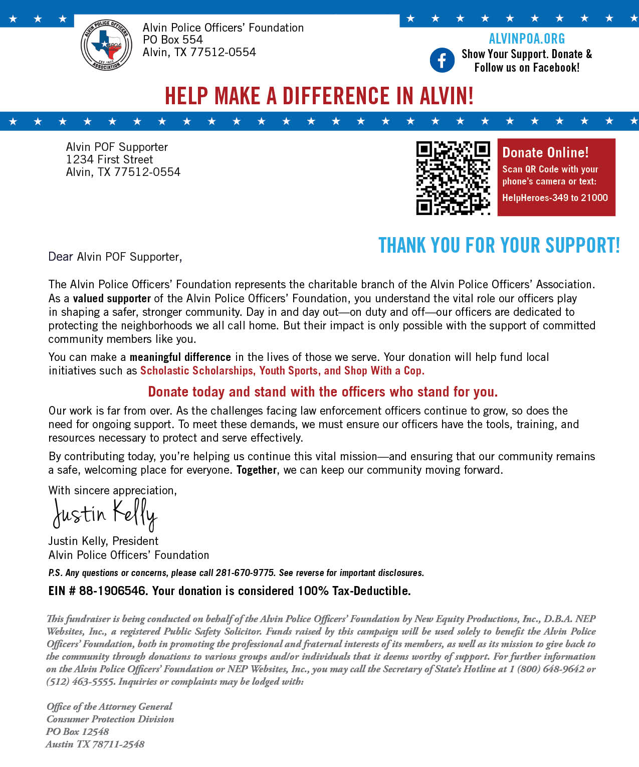 Donation Letter